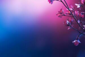 Natur inspiriert verwischen im lila, Blau, cyan perfekt zum anregend Fotografie ai generiert foto