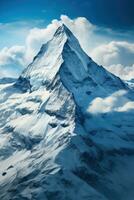 majestätisch Berg Gipfel bedeckt im Schnee foto