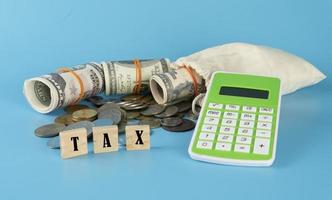 Steuersenkung reduziert Zahlungskonzept foto