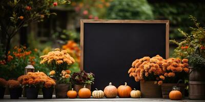 ai generiert. ai generativ. Halloween Urlaub Feier traditionell Hintergrund spotten oben Tafel. Grafik Kunst foto