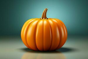 elegant minimal stilvoll Kürbis auf ein schick Halloween Hintergrund Illustration ai generiert foto