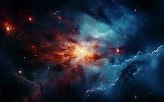 Galaxis ist ein System von Sterne, generativ ai foto