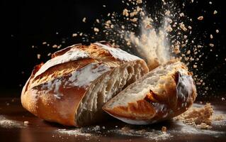 knusprig Erfassung schnelle Geschwindigkeit Brot Fotografie. generativ durch ai foto