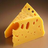 ein Blickfang Scheibe von Käse auf ein Teller foto