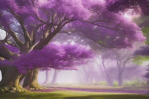 bunt Baum natürlich Landschaft Magie Stil Szene foto