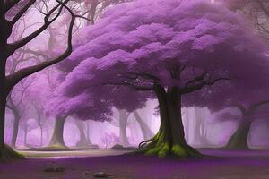 bunt Baum natürlich Landschaft Magie Stil Szene foto