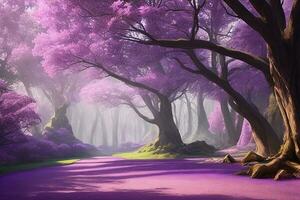 bunt Baum natürlich Landschaft Magie Stil Szene foto