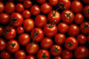 frisch reif rot Tomaten. Essen Hintergrund. generativ ai foto