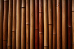 alt braun Ton Bambus Planke Zaun Textur. ai generiert foto
