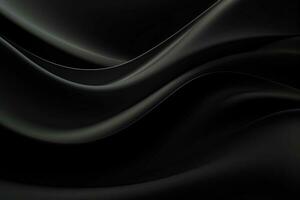 abstrakt schwarz wellig Hintergrund. 3d Wiedergabe, 3d Illustration. ai generiert Profi Foto
