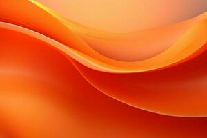 Orange abstrakt Hintergrund mit glatt Linien. 3d Wiedergabe. ai generiert Profi Foto