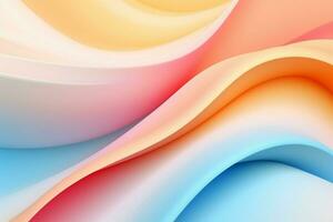 abstrakt Hintergrund mit Pastell- Farben und gebogen Linien im Aquarell Stil. ai generiert Profi Foto