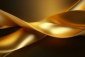 golden Satin- Hintergrund. 3d Wiedergabe, 3d Illustration. ai generiert Profi Foto