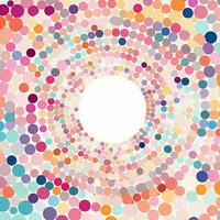 abstrakt Hintergrund mit bunt Kreise. abstrakt Hintergrund mit mehrfarbig Kreise im retro Stil. ai generiert foto