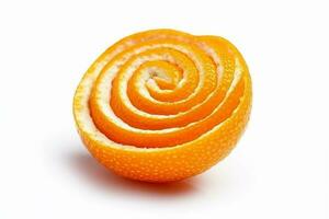 Spiral- Orange isoliert auf Weiß Hintergrund foto