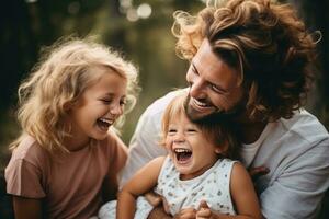 glücklich froh Familie foto