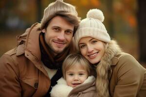 glückliche Familie im Park foto