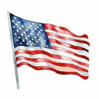 Aquarell USA Flagge isoliert foto