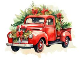 Oldtimer Weihnachtsauto foto