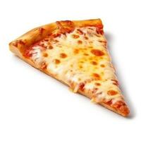 ein Scheibe von Pizza isoliert foto