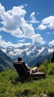 ruhen inmitten atemberaubend alpin Landschaft foto