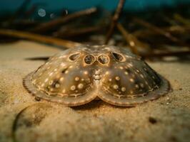 Sand Dollar Porträt erstellt mit generativ ai Technologie foto