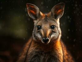 Wallaby Porträt erstellt mit generativ ai Technologie foto