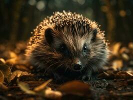 Igel Porträt erstellt mit generativ ai Technologie foto