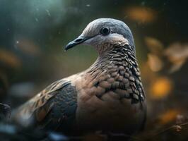 Taube Vogel Porträt erstellt mit generativ ai Technologie foto
