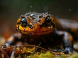 Salamander Porträt erstellt mit generativ ai Technologie foto