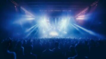 verwischen Menge Publikum Aufpassen Leben Show im Konzert Halle oder Tagungsort Stadion mit Beleuchtung. generativ ai foto