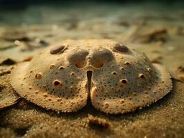 Sand Dollar Porträt erstellt mit generativ ai Technologie foto