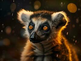 Lemur Affe Porträt erstellt mit generativ ai Technologie foto