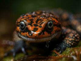 Salamander Porträt erstellt mit generativ ai Technologie foto