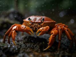 Krabbe Porträt erstellt mit generativ ai Technologie foto