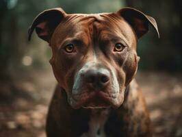 amerikanisch Grube Stier Terrier Hund erstellt mit generativ ai Technologie foto