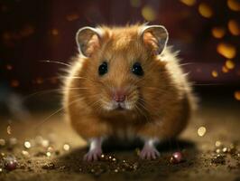 Hamster Porträt erstellt mit generativ ai Technologie foto