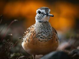 Punktel Vogel Porträt erstellt mit generativ ai Technologie foto