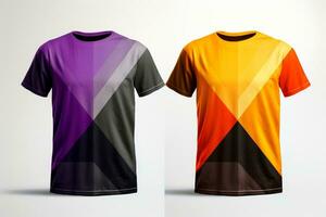 Attrappe, Lehrmodell, Simulation Sport Fußball Mannschaft Uniformen mehrere Farben Shirt, generativ ai Illustration foto