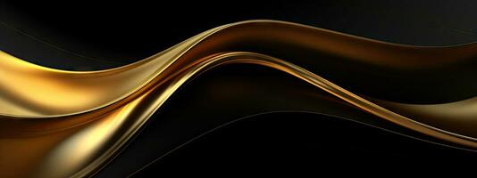 strahlend Gold Wellen Kaskade schräg, erstellt mit generativ ai Werkzeuge foto