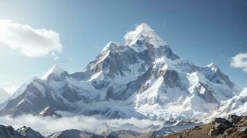 motivierend Hintergrund Everest Berg auf das sonnig Tag foto