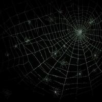 Spinnweben auf schwarz Hintergrund generativ ai foto