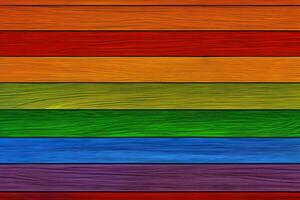 bunt Holz Hintergrund, Regenbogen Holz Hintergrund, Holz Hintergrund, ai generativ foto