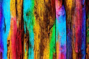 bunt Holz Hintergrund, Regenbogen Holz Hintergrund, Holz Hintergrund, ai generativ foto