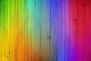 bunt Holz Hintergrund, Regenbogen Holz Hintergrund, Holz Hintergrund, ai generativ foto