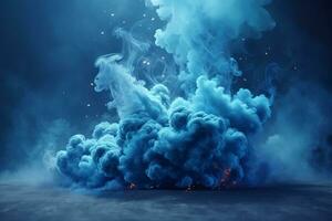 Blau Rauch Hintergrund, Rauch Hintergrund, Rauch Auswirkungen Hintergrund, Rauch Tapeten, bunt Rauch Hintergrund, abstrakt Rauch Tapeten, ai generativ foto