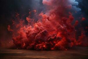 rot Rauch Hintergrund, Rauch Hintergrund, Rauch Auswirkungen Hintergrund, Rauch Tapeten, bunt Rauch Hintergrund, abstrakt Rauch Tapeten, ai generativ foto