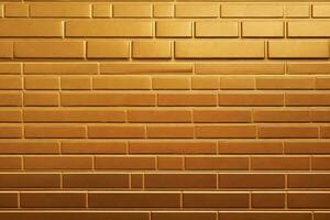 Gold Backstein Mauer Hintergrund, Gold Mauer Hintergrund, Backstein Mauer Hintergrund, Mauer Hintergrund, Backstein Hintergrund, Backstein Mauer Textur Hintergrund, Backstein Muster, Backstein Wand, ai generativ foto