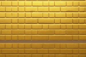 Gold Backstein Mauer Hintergrund, Gold Mauer Hintergrund, Backstein Mauer Hintergrund, Mauer Hintergrund, Backstein Hintergrund, Backstein Mauer Textur Hintergrund, Backstein Muster, Backstein Wand, ai generativ foto