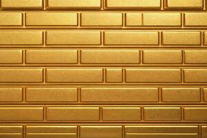 Gold Backstein Mauer Hintergrund, Gold Mauer Hintergrund, Backstein Mauer Hintergrund, Mauer Hintergrund, Backstein Hintergrund, Backstein Mauer Textur Hintergrund, Backstein Muster, Backstein Wand, ai generativ foto